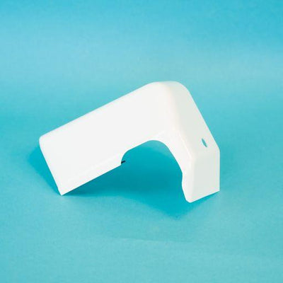 A white Roller Team Zefiro motorhome nearside corner bumper pod.