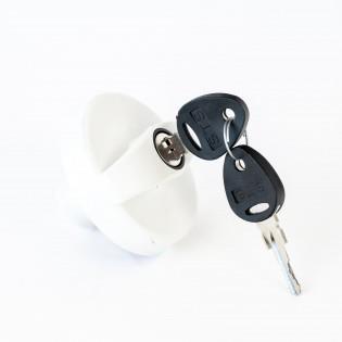 Fresh water cap, lock key (white)