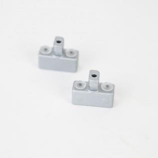 A brushed stainless steel Sunlight motorhome kitchen roll holder.