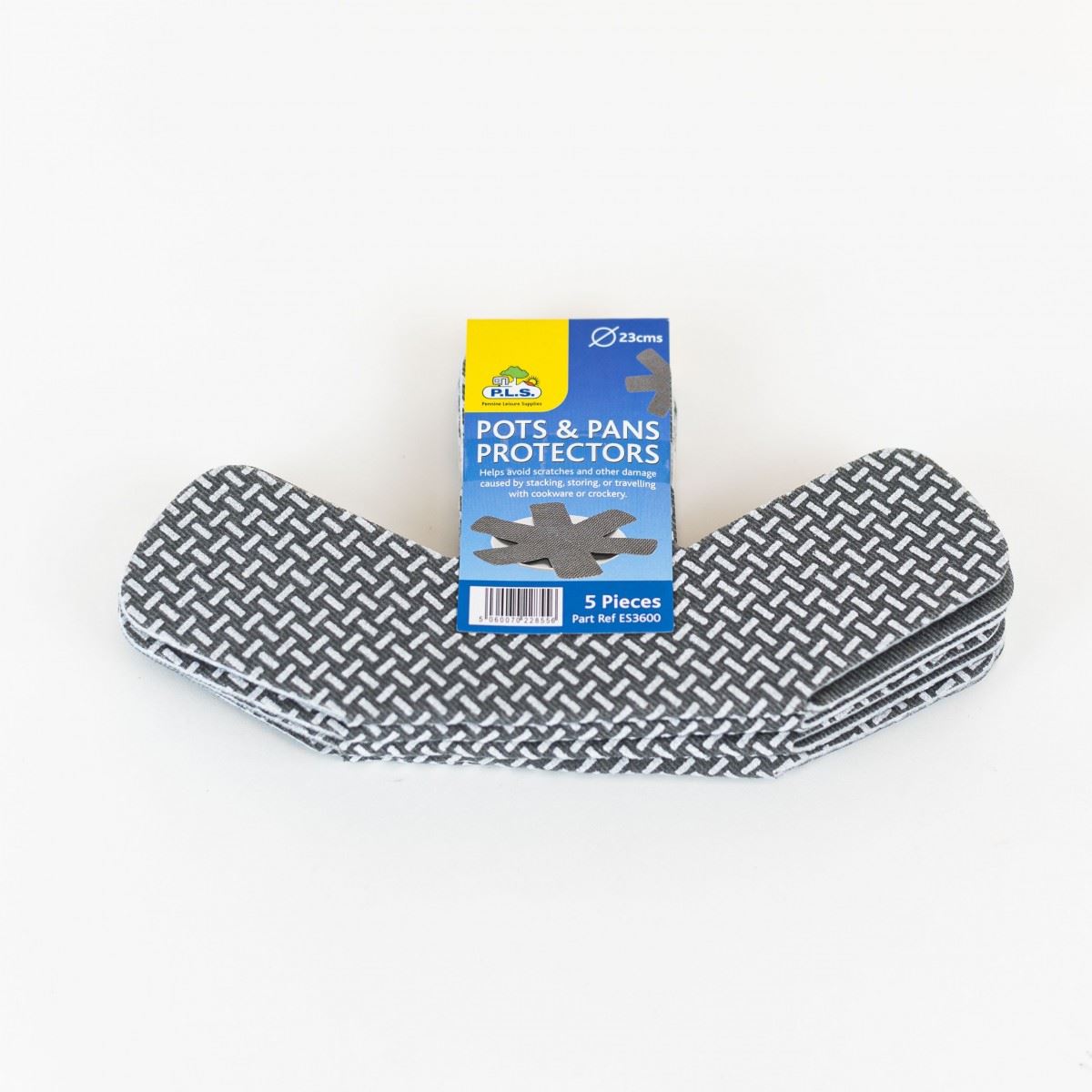 5 piece pots and pans protectors grey 23cm