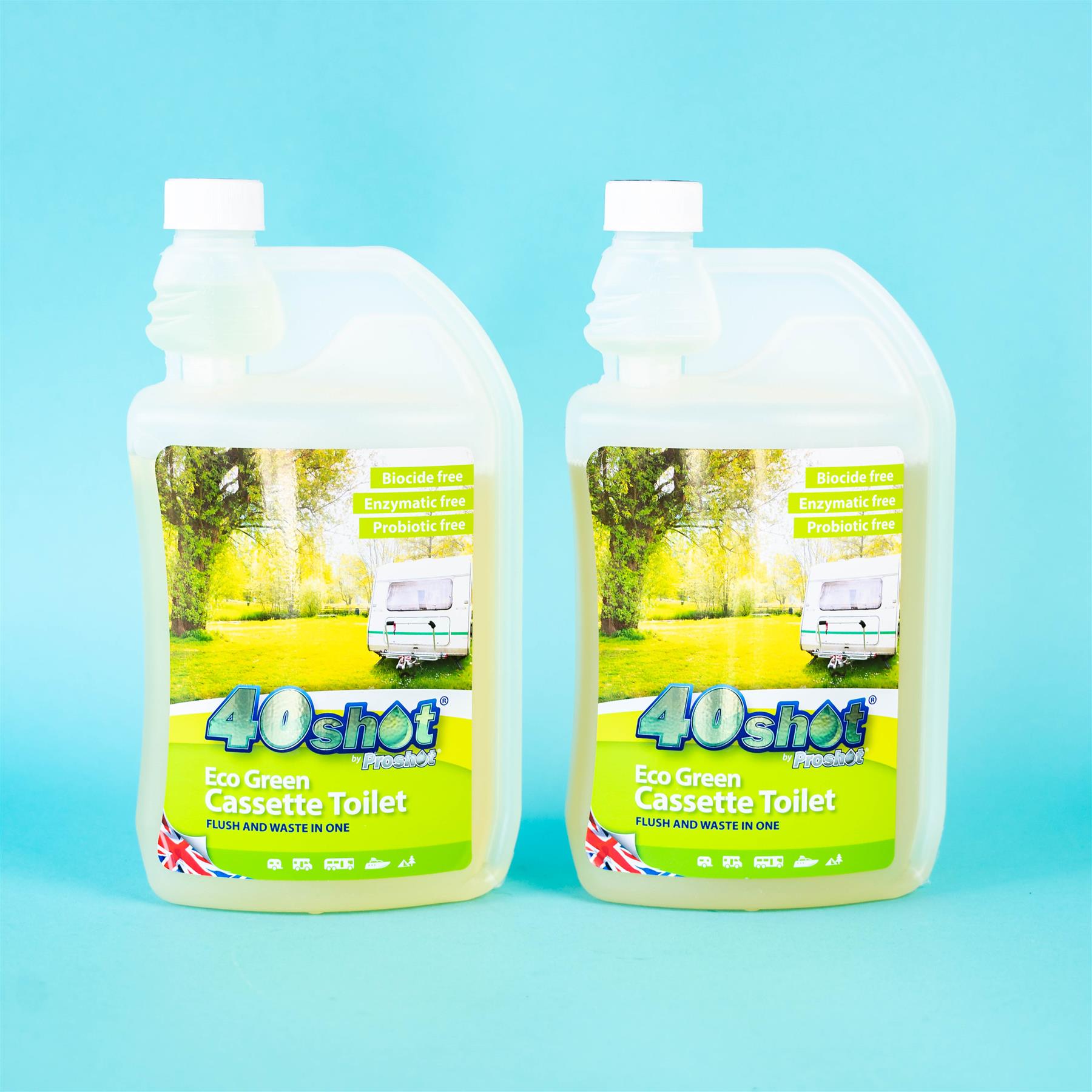 40 Shot Eco Green cassette Toilet chemical (Twin pack) Southwest Leisure Spares