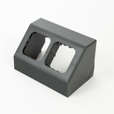 C-Line 2 Way Angled Socket in Dark Grey PO284