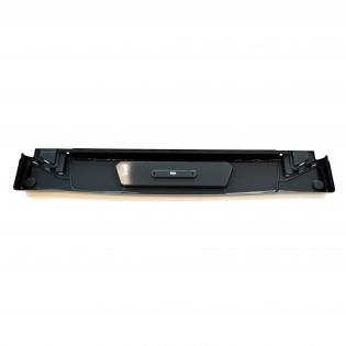 A black Roller Team Zefiro motorhome rear bumper.