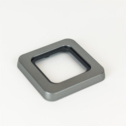 Gun metal grey C-Line CT range 1 way faceplate for electrical components, with a square shape