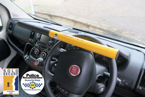 Milenco commercial high-security steering wheel lock for motorhomes