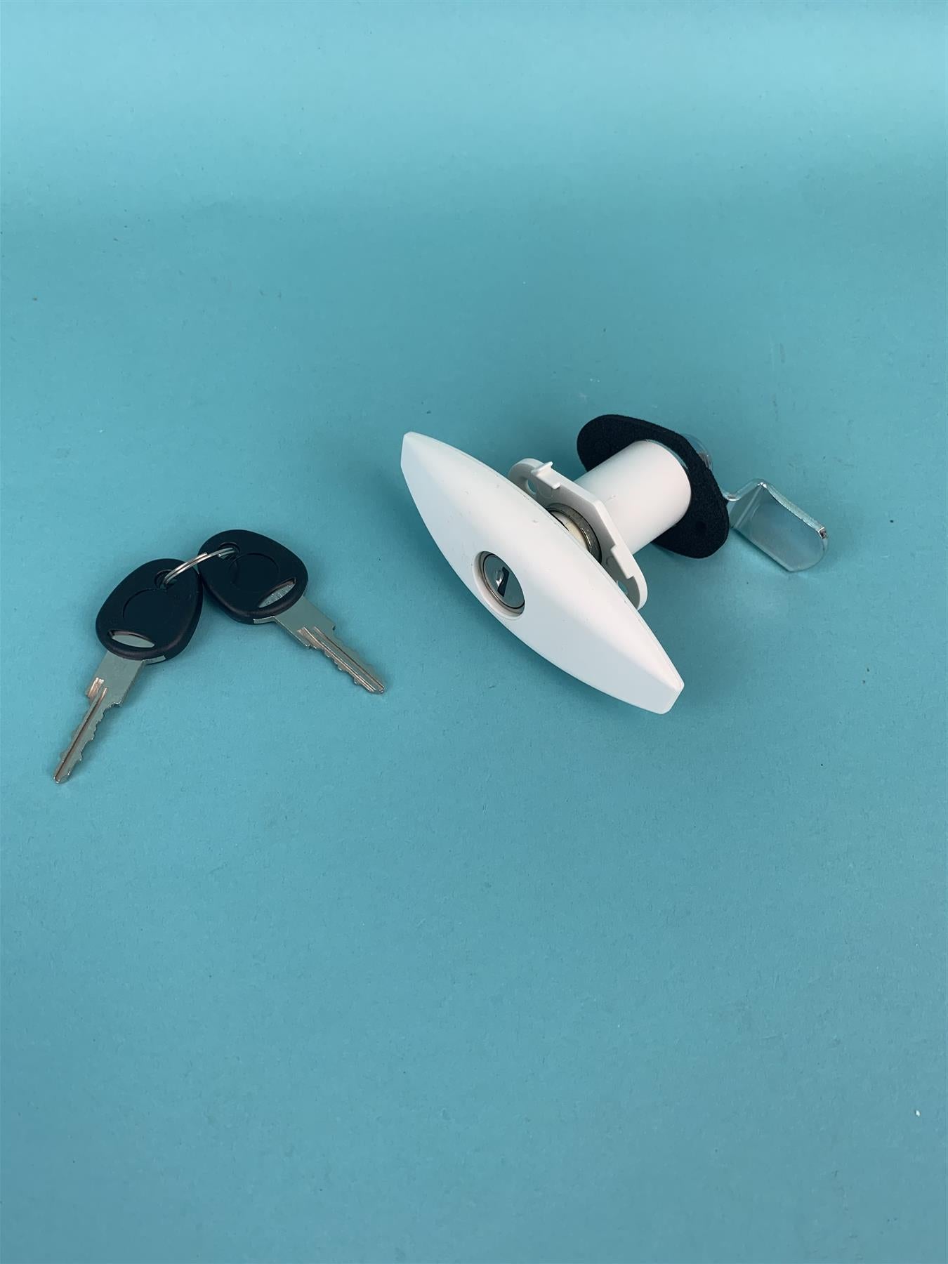 White FAP Oval Lock With Key