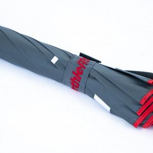 Grey umbrella by Dethleffs motorhome