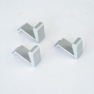 A pack of three Dethleffs motorhome hooks.