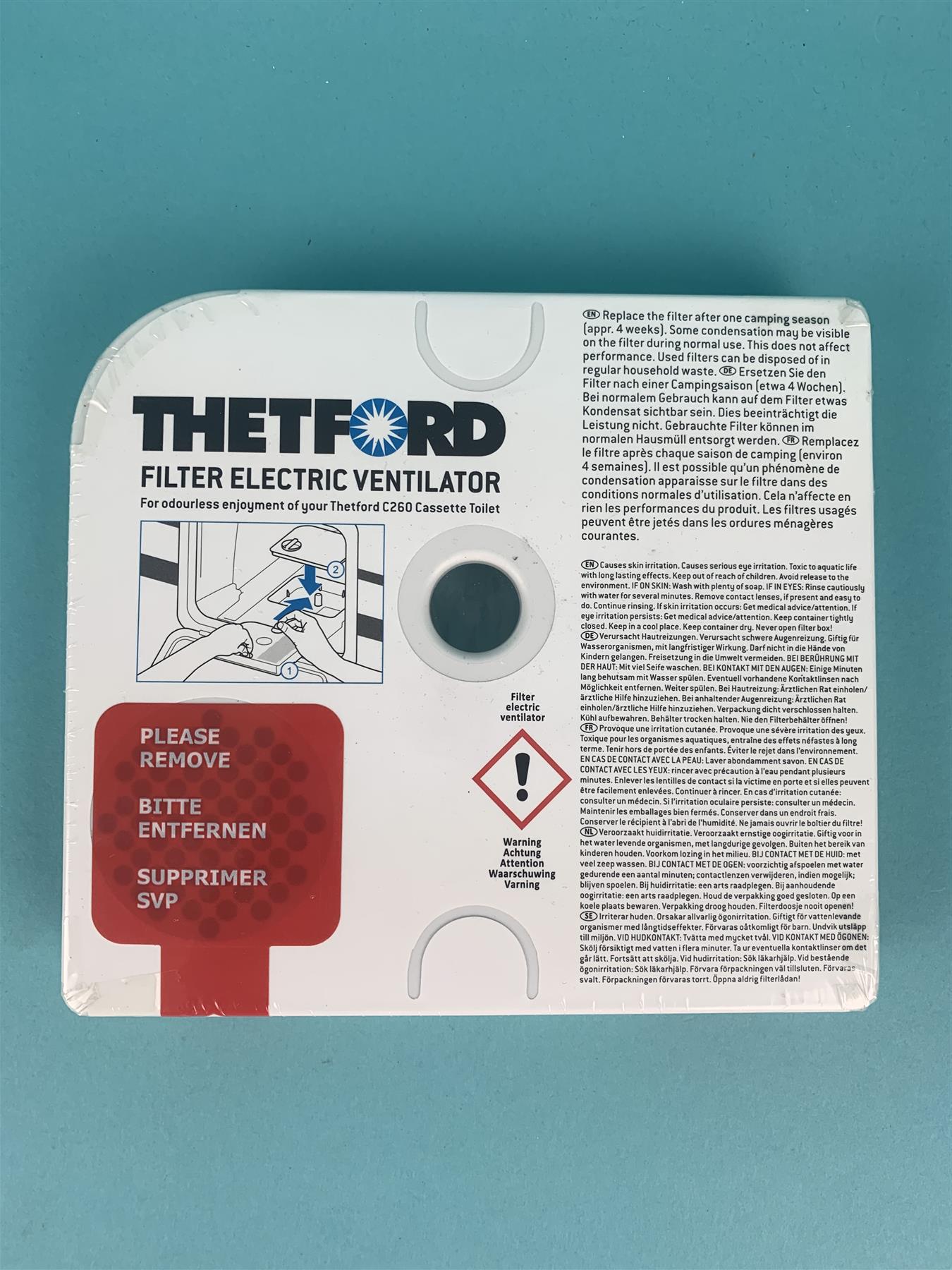 Thetford Cassette toilet ventilator filter for c260