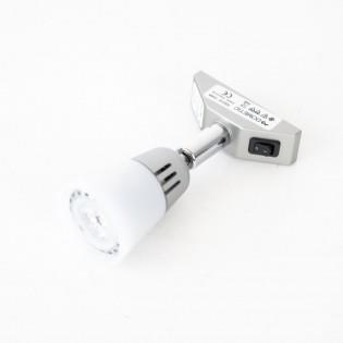 A white Dethleffs and Sunlight motorhome spot light.