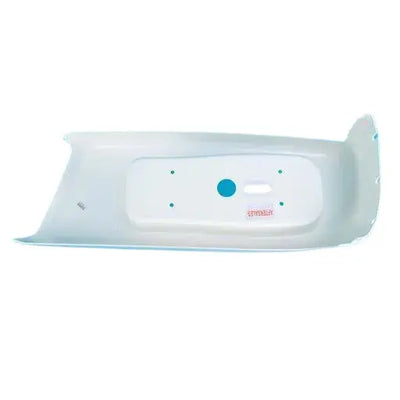 A white Elddis Autoquest motorhome offside corner bumper.