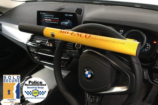 Milenco high-security steering wheel lock for motorhome