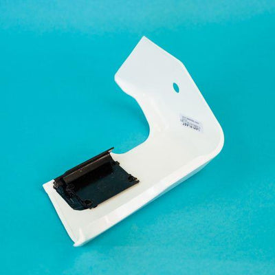 A white Roller Team Zefiro motorhome nearside corner bumper pod.