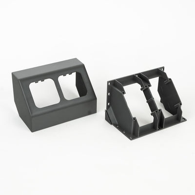 C-Line 2 Way Angled Socket in Dark Grey PO284