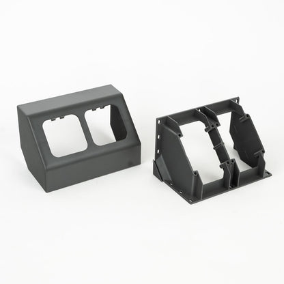 C-Line 2 Way Angled Socket in Dark Grey